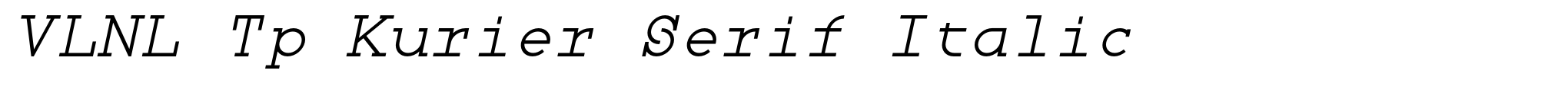VLNL Tp Kurier Serif Italic image